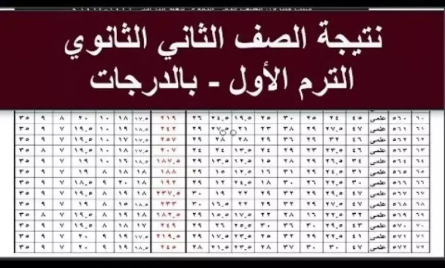 الاستعلام نتيجة الصف الأول الثانوي 2025